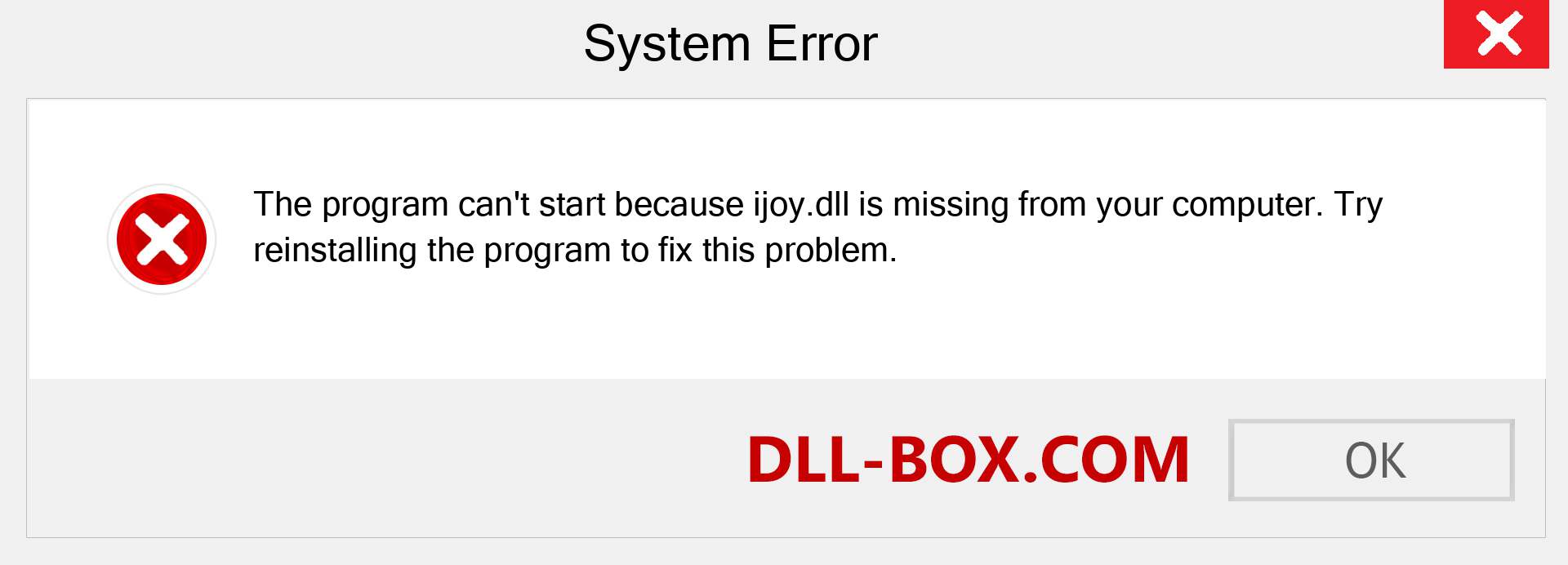  ijoy.dll file is missing?. Download for Windows 7, 8, 10 - Fix  ijoy dll Missing Error on Windows, photos, images