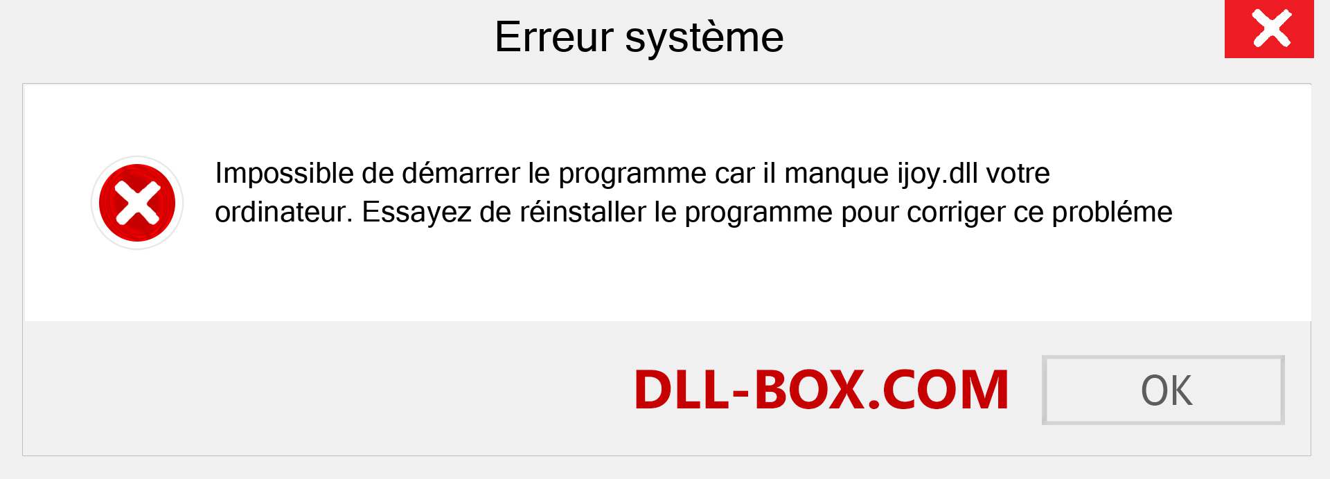 Le fichier ijoy.dll est manquant ?. Télécharger pour Windows 7, 8, 10 - Correction de l'erreur manquante ijoy dll sur Windows, photos, images