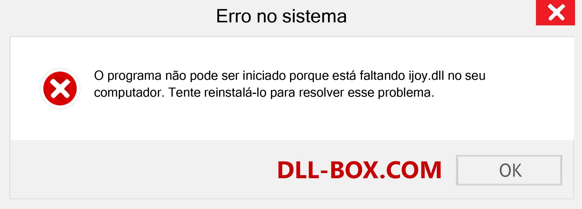 Arquivo ijoy.dll ausente ?. Download para Windows 7, 8, 10 - Correção de erro ausente ijoy dll no Windows, fotos, imagens